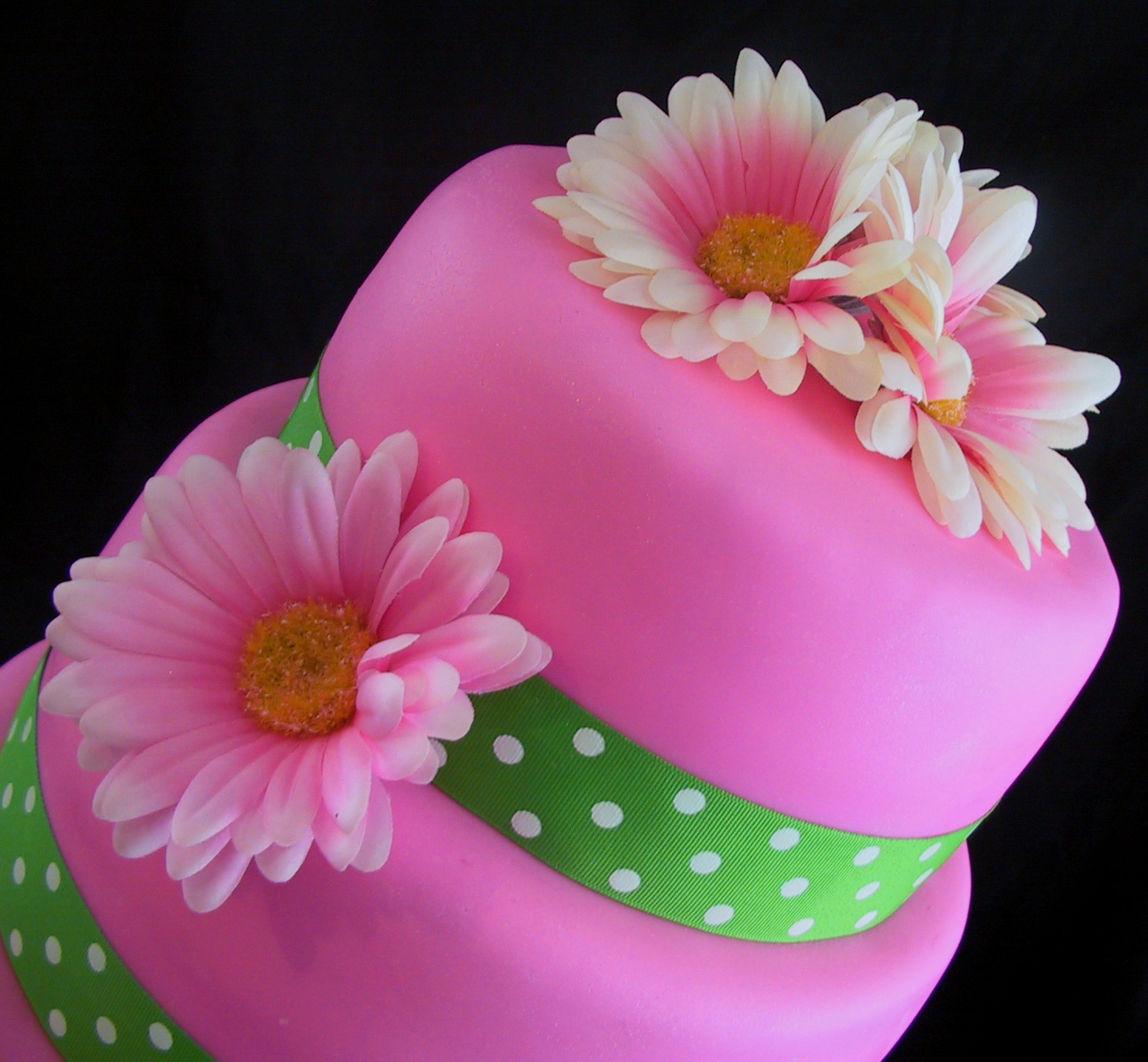Bridal Shower Pink Gerber Daisy Cake – Bardstown, KY September 26 ...
