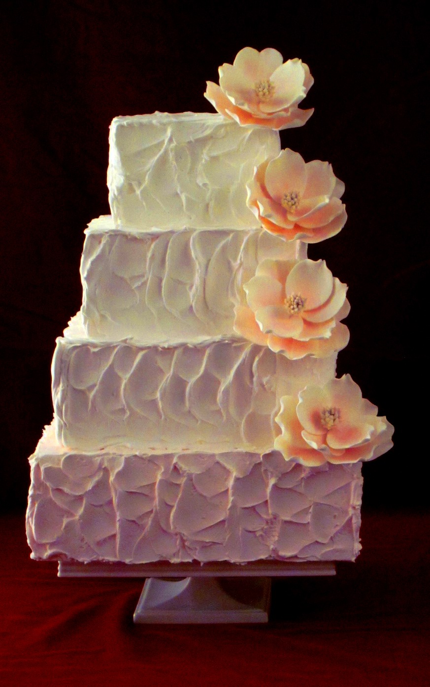 simple pink wedding cakes