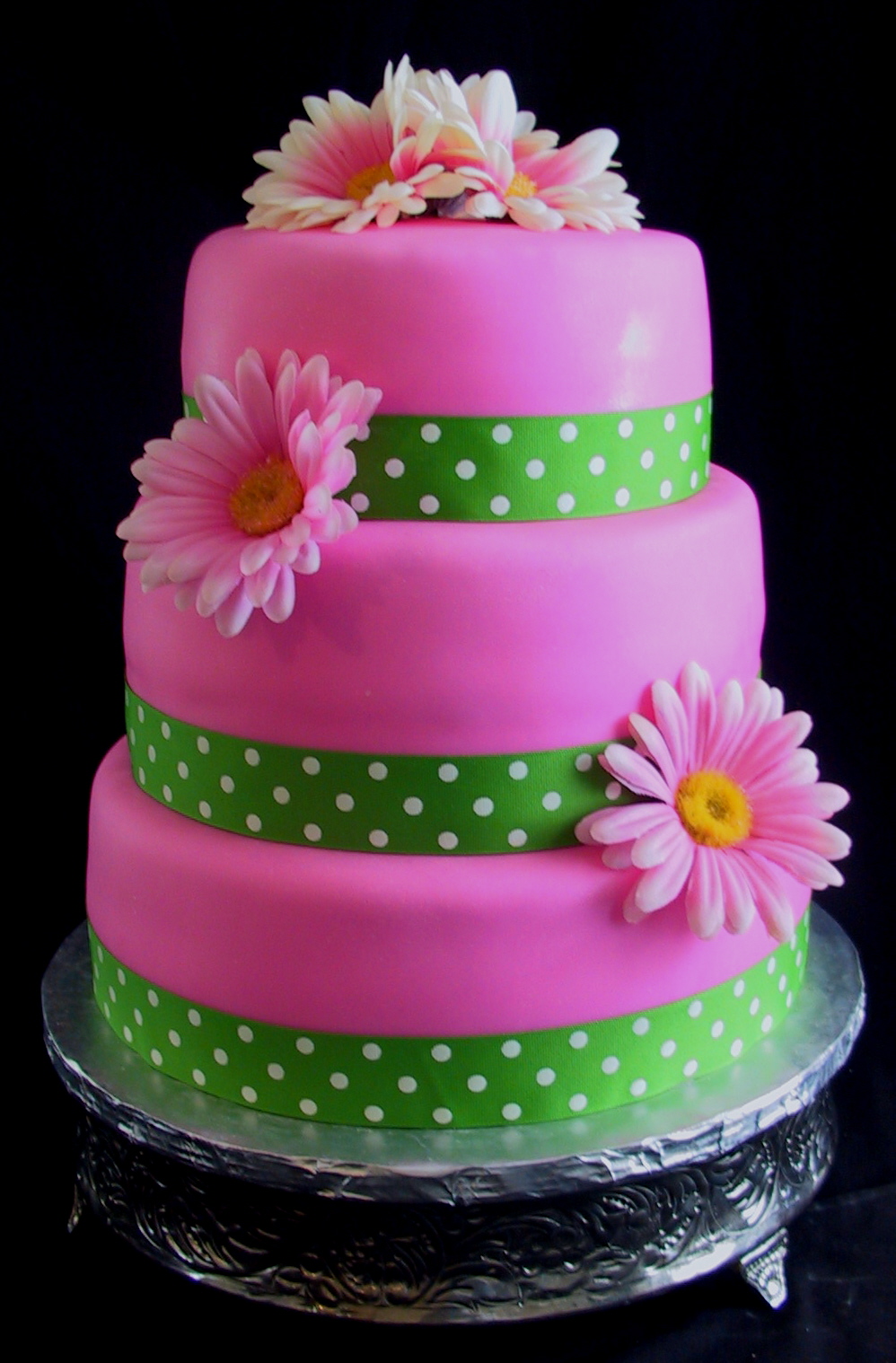 Bridal Shower Pink Gerber Daisy Cake – Bardstown, KY September 26 ...