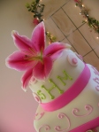 whisical hot pink lilly topper